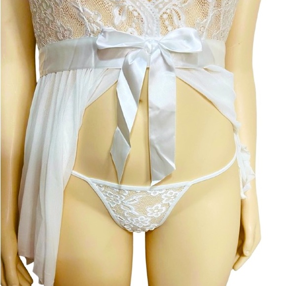 AVIDLOVE Plus Size Babydoll High Waist Teddy Chemise Floral Lace Lingerie Sz 18W - Picture 9 of 11